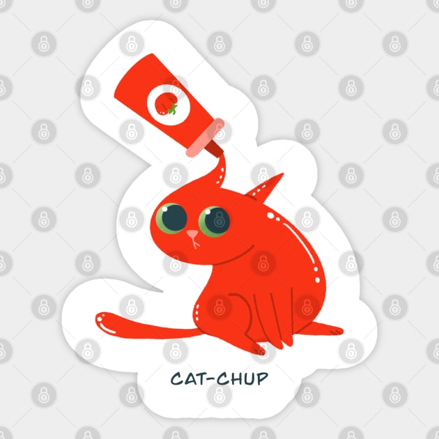 catchup Sticker by Angela Sbandelli Illustration and Design